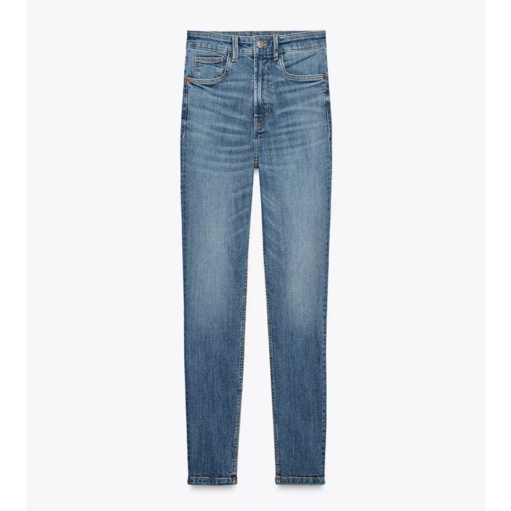 Zara Sculpt High Waist Blue Jeans